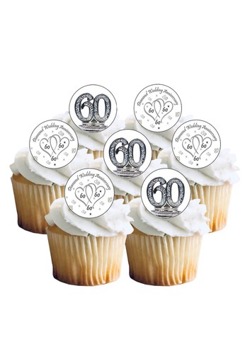 Cake toppers 60th diamond - toppers,