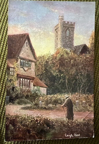 Antique postcard leigh kent - antique,