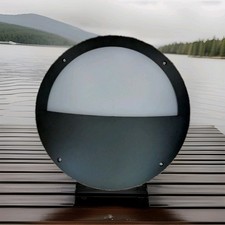 Fushion Lunar 12W LED Black Bulkhead Cool White 4000K Eyelid Model