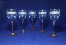5 X Pink Wine Glasses French