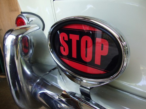 Stop light sign illuminated - stop,