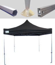 MCD Pop 40mm Black Commercial Pop Up Gazebo 3m x 3m Easy Up Market Stall