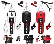 Maxx 4FT uppercut punch bag, body bag angled boxing bag Set heavy filled bag 