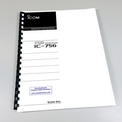 Icom 756 instruction manual - icom,