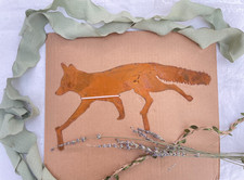 Rusty Fox Garden Ornament Figurine Approx 16cm High 30cm Wide