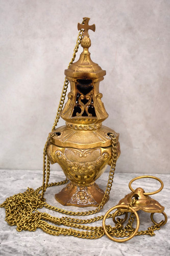 Used brass censer - used,
