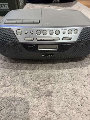 Sony cfd s05 silver radio - cd,