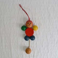 Vintage Wooden Baby Toy Doll