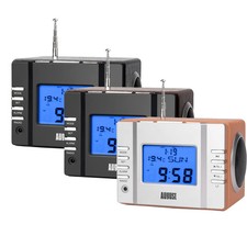 Nightstand Audio Radio Alarm Device featuring USB / SD MP3 Playback-August MB300