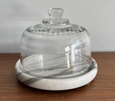 Vintage Marble & Glass Cheese