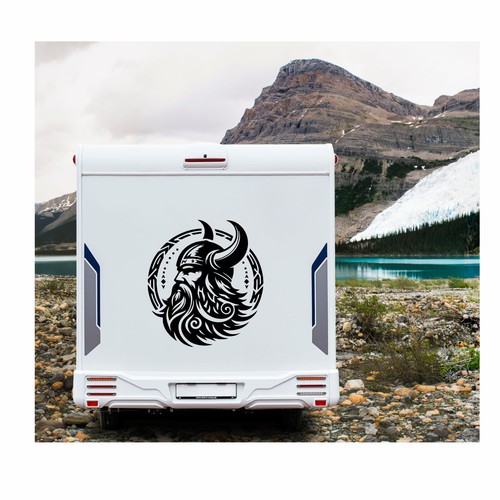 Sticker viking xxl - head, odin