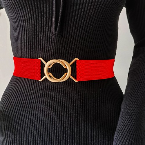 Elasticated wide waist belt - elasticated,