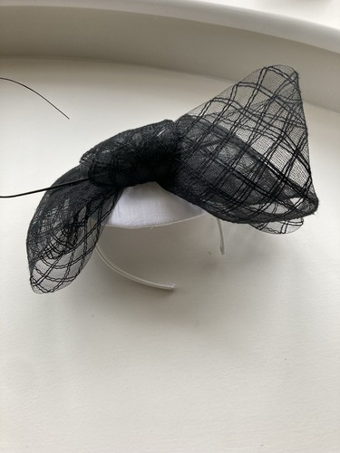 Ladies black fascinator hat - fascinator,