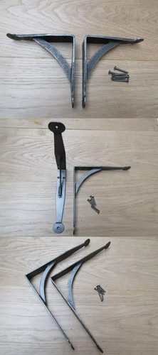 Pair hand forged penny - forged, end