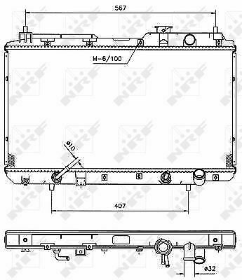 Radiator 53507 19010p3f901 - radiator,
