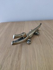 Vintage Brass Nutcracker Crocodile Ornament