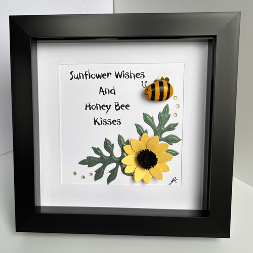 Sunflower bee pebble - sunflower,