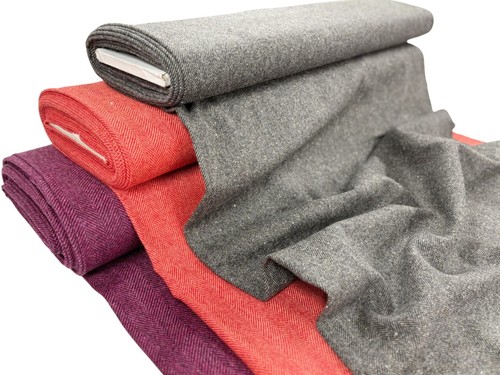 Herringbone wool fabric - herringbone,