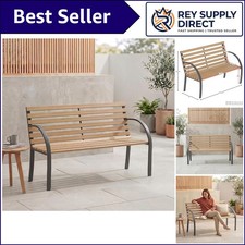 Elegant Slatted Garden Bench -