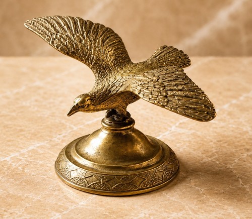Vintage brass eagle figurine - brass,