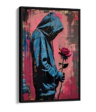 BANKSY SAD GUY WITH A ROSE