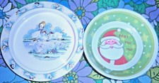 Vintage Bundle-Wade Quack Quacks Breakfast Bowl  and Christmas plastic bowl