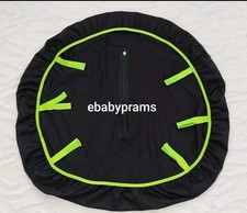 DAMAGED Universal 0-6 months SnoozeShade Pram , stroller sun shade green trim