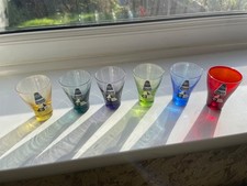 Vintage boxed set of 6  multi coloured Lemington shot glasses (1960’s)