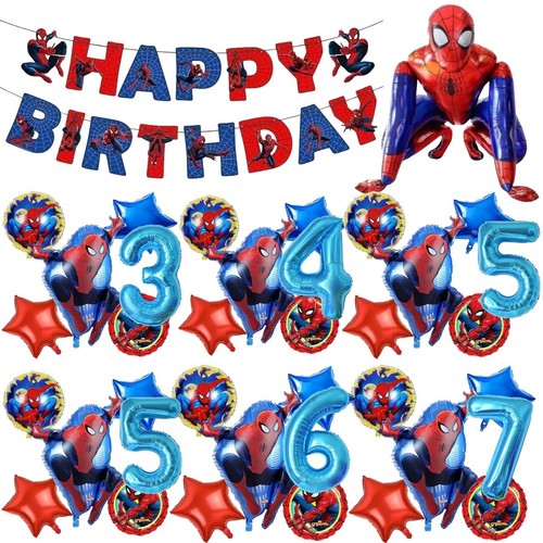 Spiderman birthday balloon age