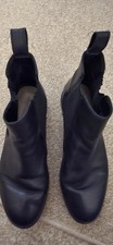 Superb Black Leather Chelsea Boots Size 6 Excellent Condition