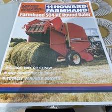 Howard Farmhand 504 HE round baler brochure 
