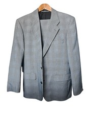 M&S Grey Houndstooth Suit - Blazer 40S Trousers W32 L29 - St Michael Label