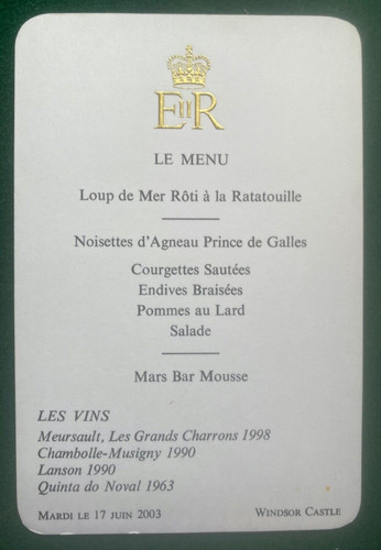 Antique royal french menu - royal,