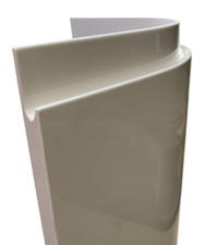 Curved Gloss Cream Kitchen