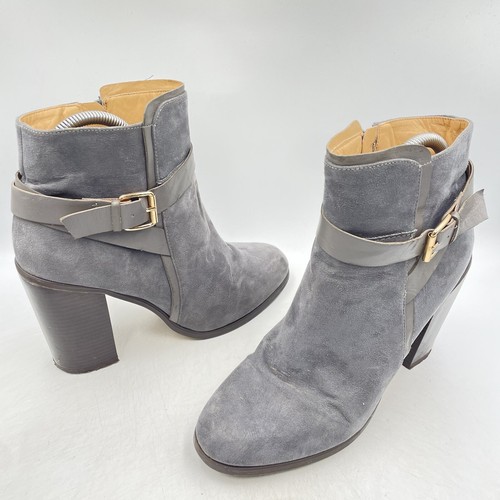 Peacocks grey suede ankle - grey,