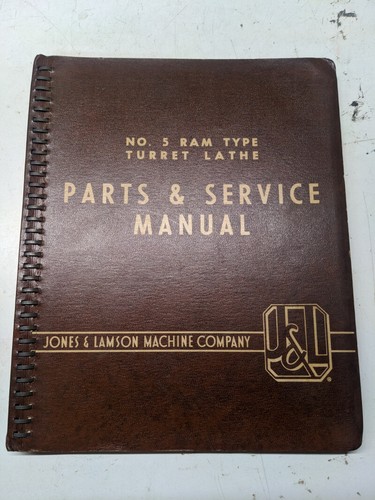 Jones lamson parts list - &,