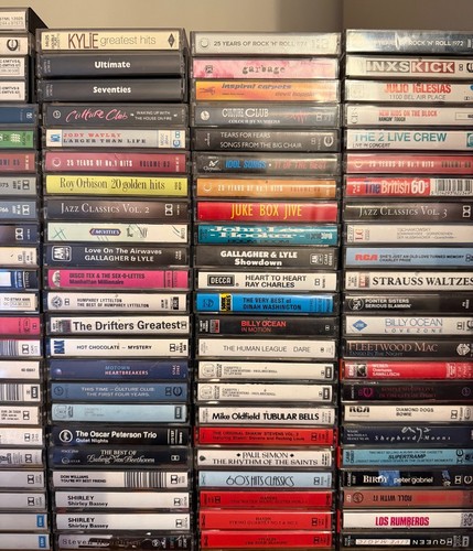 137 music cassettes job lot - job,