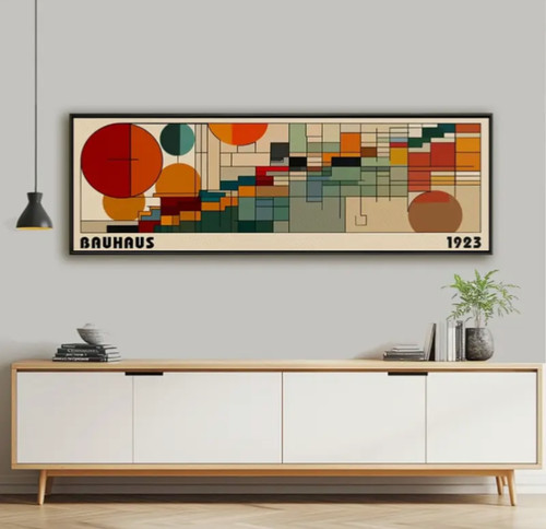 Large bauhaus canvas wall art - large,