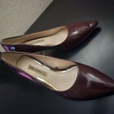 zara stiletto pumps burgundy