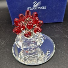Swarovski 15 Red Roses Mirror & Vase Boxed SCS 15th Anniversary Crystal 283394