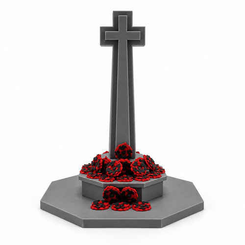 Model railway cenotaph - model,