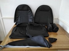 triumph spitfire & GT6 SEAT covers British made..Black LEATHER LOOK.fits 1973-81