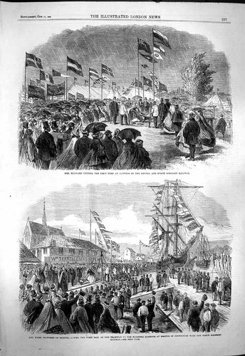 Old antique print - old, 1863