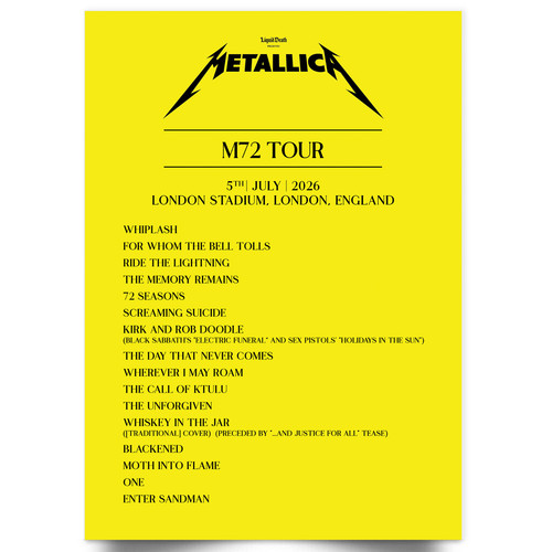 Metallica m72 tour 5th july - tour,