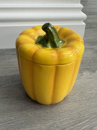 Yellow bell pepper canister - yellow,
