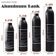 Aluminum CO2 Air Tank All-in-One Explosion-proof 4500Psi PCP Paintball Cylinder_