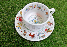 Vintage International Collectors Guild Zodiac Fortune Telling Cup & Saucer Set