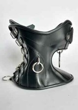 Custom Steampunk Leather Posture Collar Neck Corset & Mask | Bondage Gear