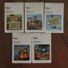 5 STARBUCKS UK iTUNES AIRSIDE ANDY APP DOWNLOAD CARDS. NO VALUE.COLLECTORS ITEM