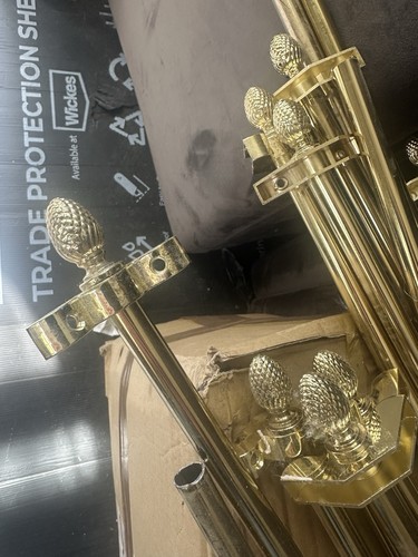 Brass stair carpet bars - 15,